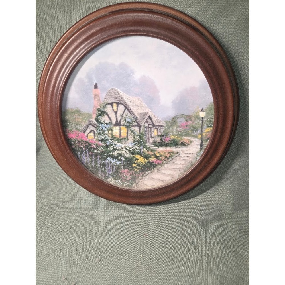 Thomas Kinkade Chandlers Cottage Knowles Collector Plate 1991 Bradex